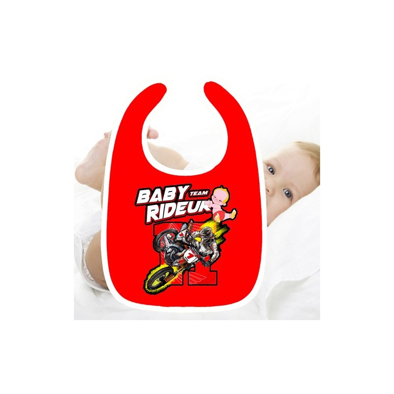 bavoir bébé motocross honda
