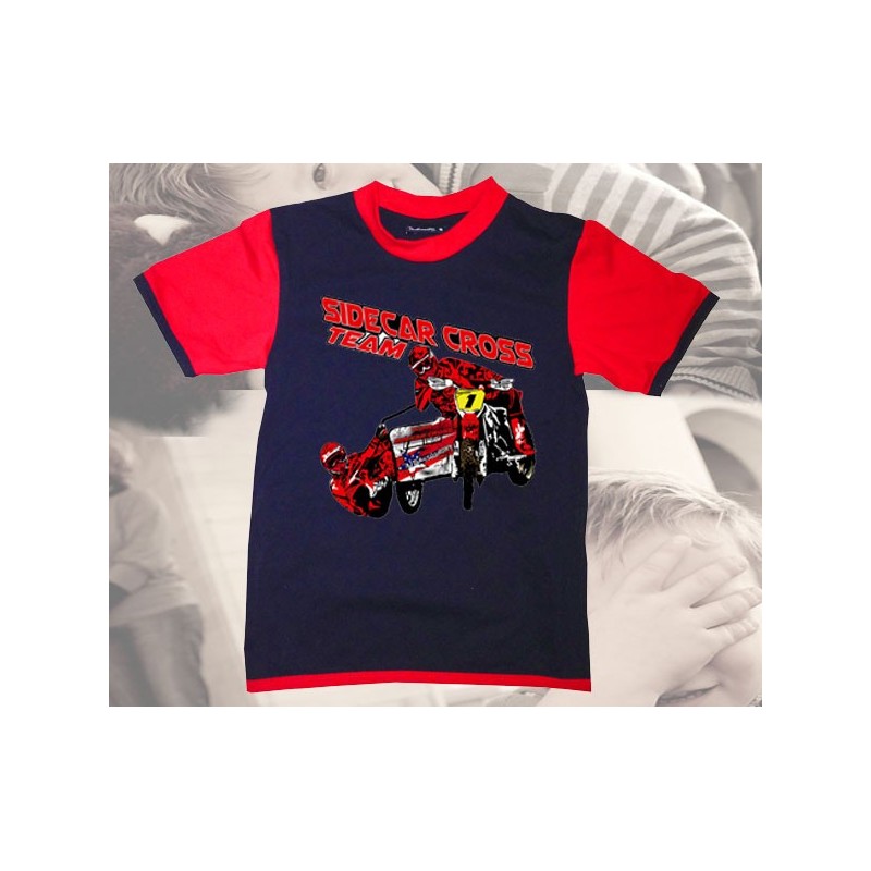 Tee-shirt imprimé sidecar cross rouge