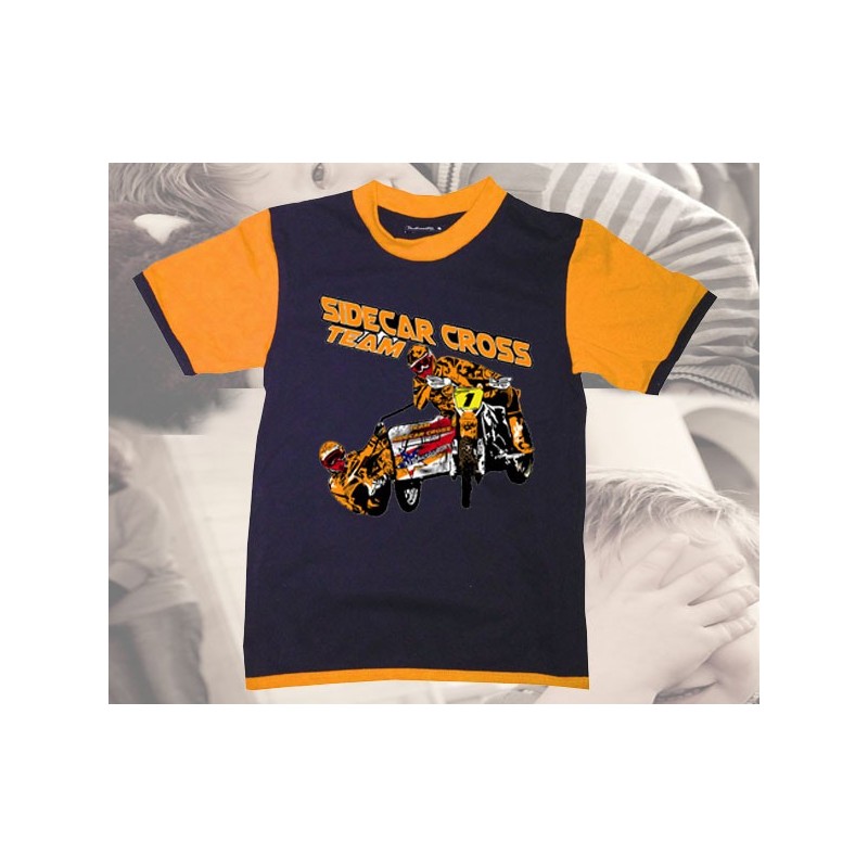 Tee-shirt imprimé sidecar cross orange