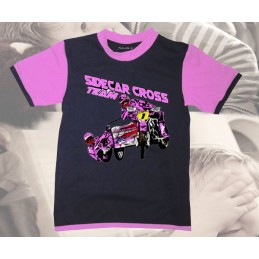 Tee-shirt imprimé sidecar cross rose