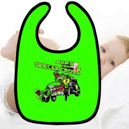 bavoir bébé sidecar cross vert