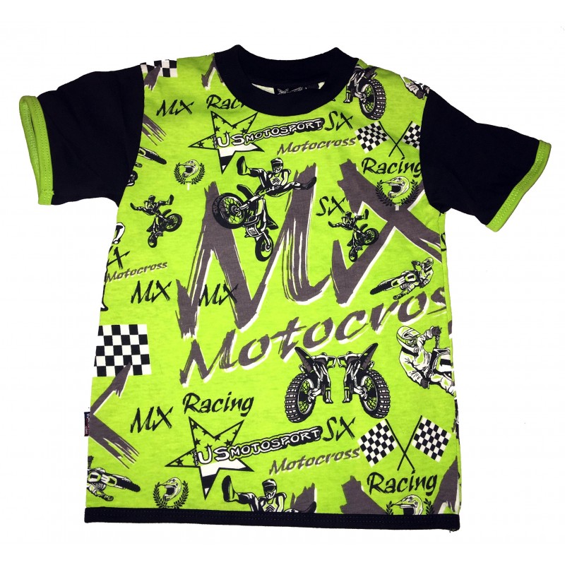 Tee-shirt imprimé motocross Mx vert