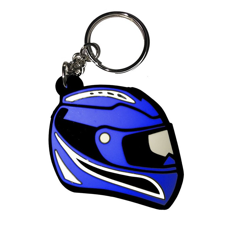 Porte-clé casque moto flamme Bleu  Roadstrap N°1 de l'accessoire moto