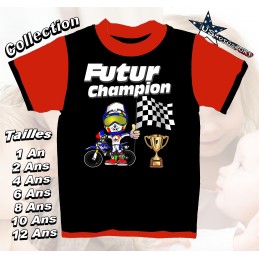 Tee-shirt enfant Moto Futur Champion rouge