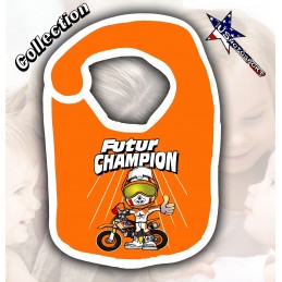 bavoir moto Future Champion Orange