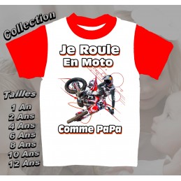 Tee-shirt imprimé Moto cross Honda 