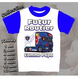 Tee-shirt Futur Routier Bleu