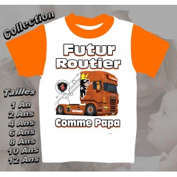 Tee-shirt camion Futur Routier Scania Orange