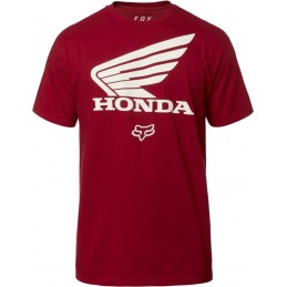 tee shirt FOX Honda X racing bordeaux