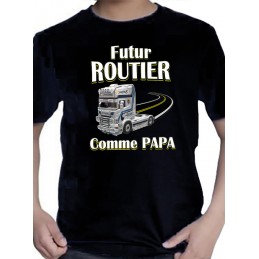 Tee Shirt humour Enfant futur routier