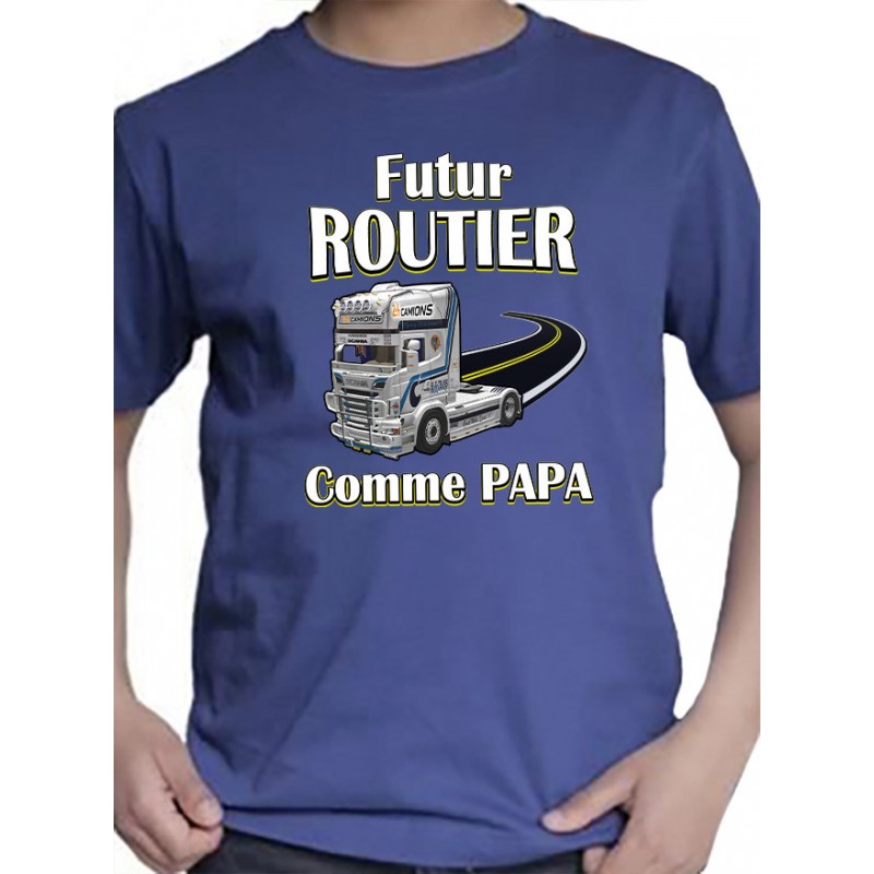 Tee Shirt humour Enfant futur routier