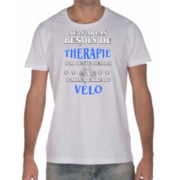 Tee Shirt Humour Thérapie Vélo